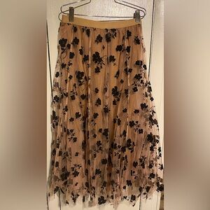 Mesh brown skirt